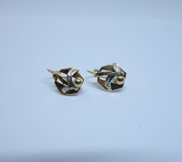 boucles d'oreille or bicolore