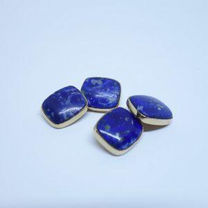 boutons de manchettes or et lapis-lazuli