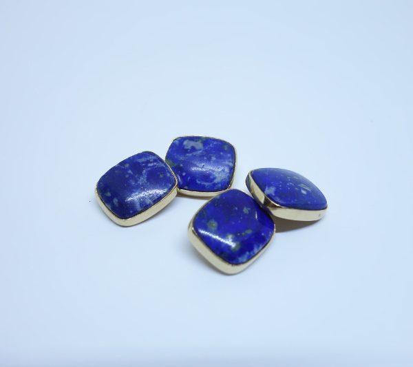 boutons de manchettes or et lapis-lazuli