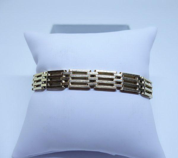 bracelet or maillon grille