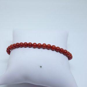 bracelet boule de corail rouge
