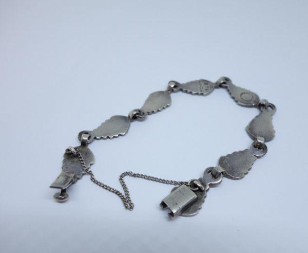 ancien bracelet argent mexicain émaillé