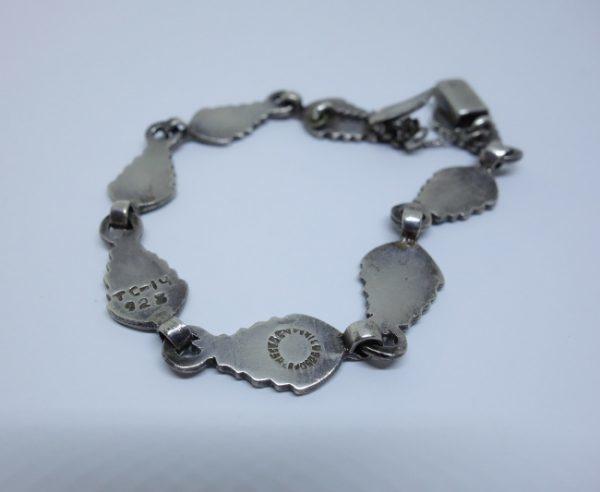 bracelet argent ancien mexicain émaillé