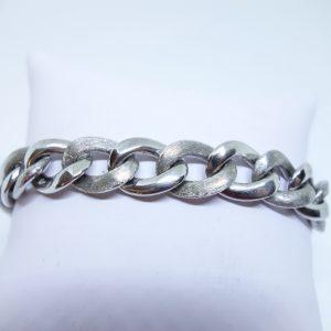 bracelet argent rhodié maillon particulier