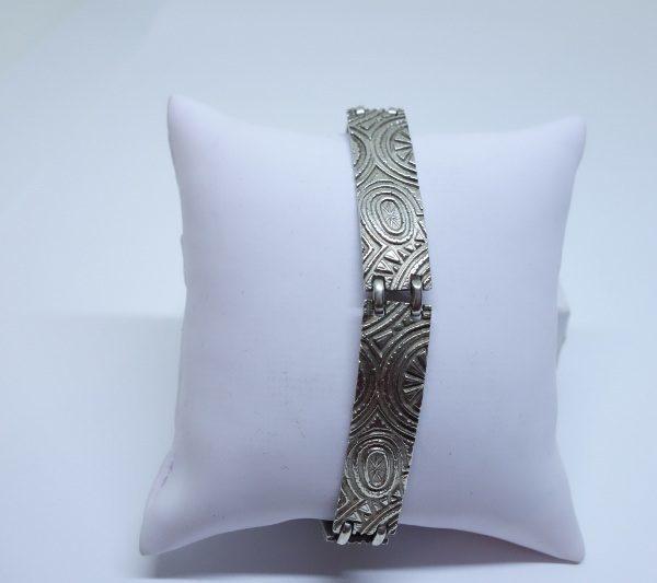 bracelet argent maillon art déco