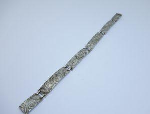 bracelet argent maillons art déco