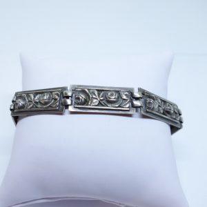 bracelet argent art déco