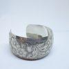 bracelet large en argent avec feuillages