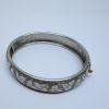 bracelet argent motif de feuilles