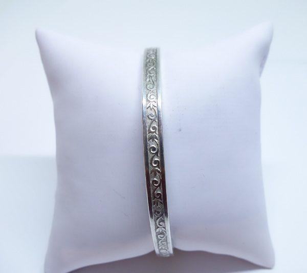 bracelet jonc argent façon ressort