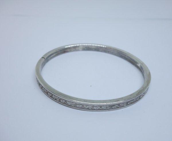 bracelet argent jonc façon ressort