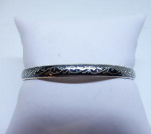 petit bracelet argent niellé