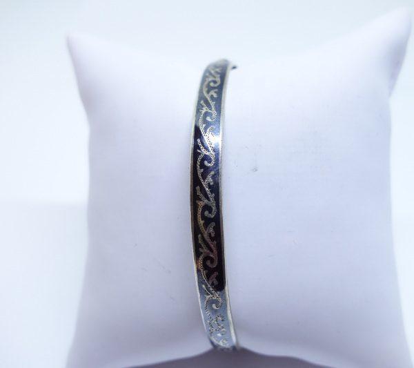 petit bracelet argent niellé