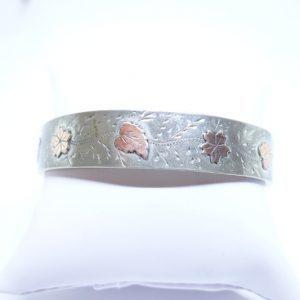 bracelet argent ancien bicolore