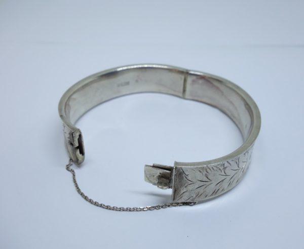 bracelet argent jonc anglais