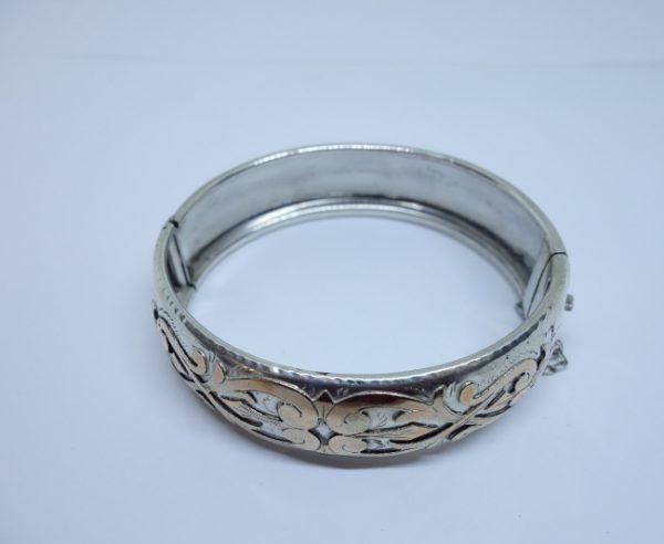 bracelet argent jonc art nouveau