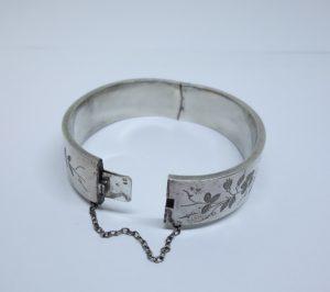 bracelet argent jonc ancien 1920