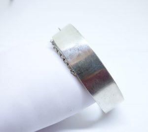 bracelet jonc argent avec fleurs 1920