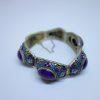bracelet argent vermeil émaillé et améthystes asie