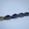 bracelet argent vermeil émaillé et améthystes