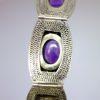 bracelet argent vermeil émaillé et améthystes
