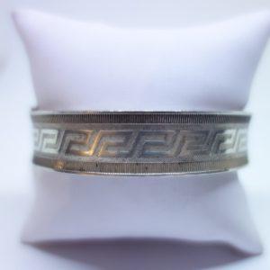 bracelet jonc argent art déco