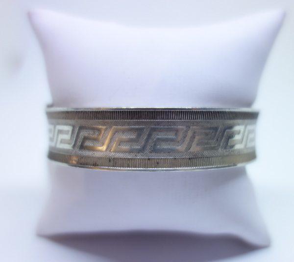 bracelet jonc argent art déco