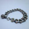bracelet argent français maillon creux bicolore 1900