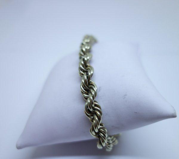 bracelet argent vermeil torsadé