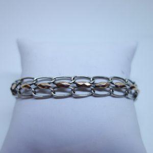 bracelet argent bicolore français