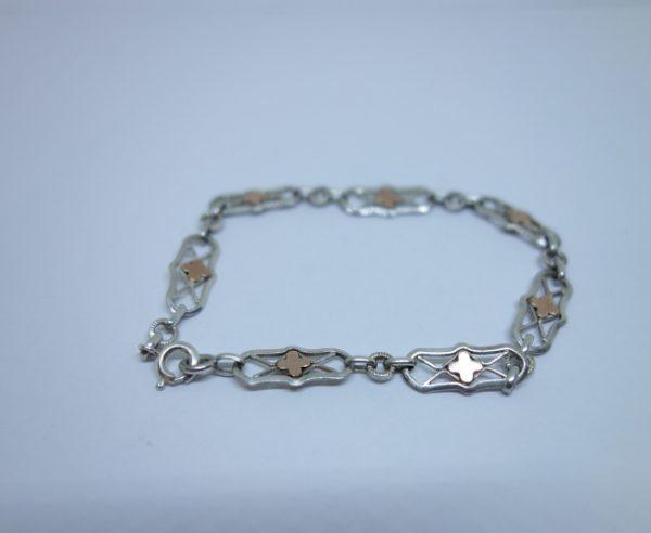 bracelet argent maillon bicolore 1900