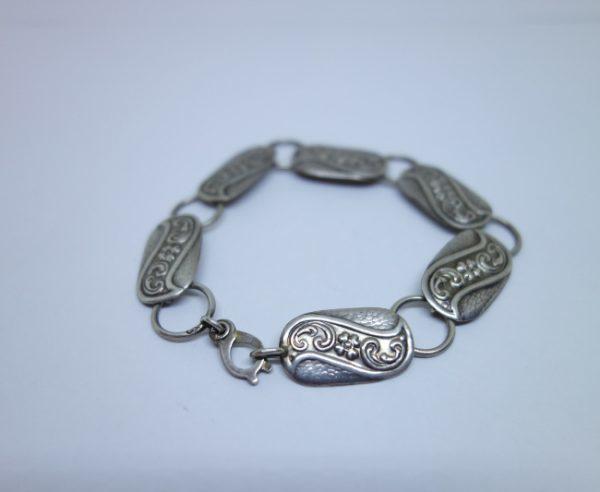 bracelet argent maillon plat ovale 1925