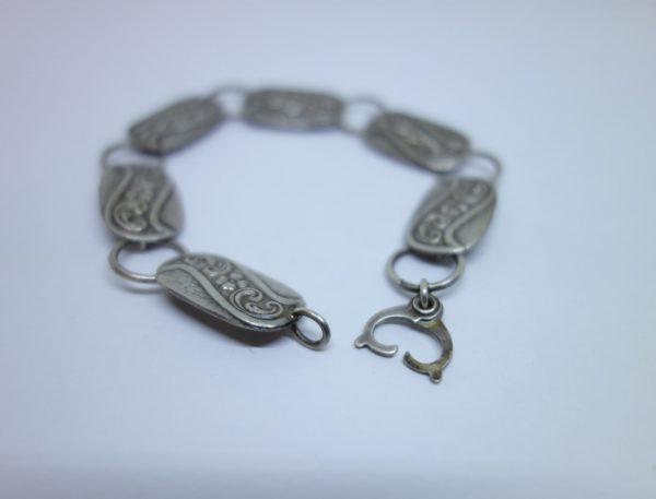 bracelet argent maillon plat ovale 1925