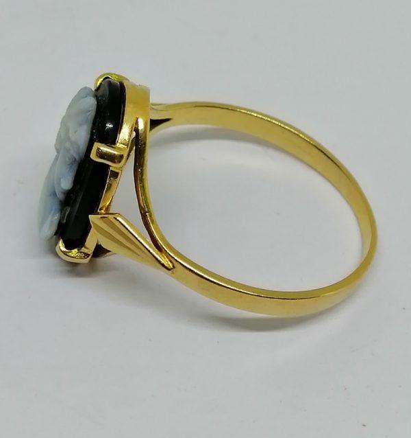 Bague or rose avec camée agate. – Image 3