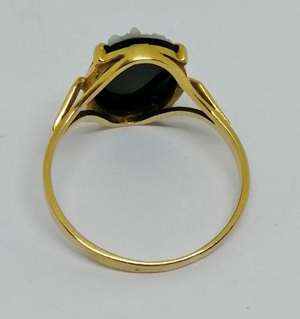 Bague or rose avec camée agate. – Image 4