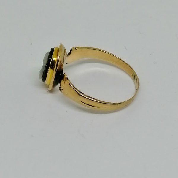 Bague or rose et camée agate – Image 3