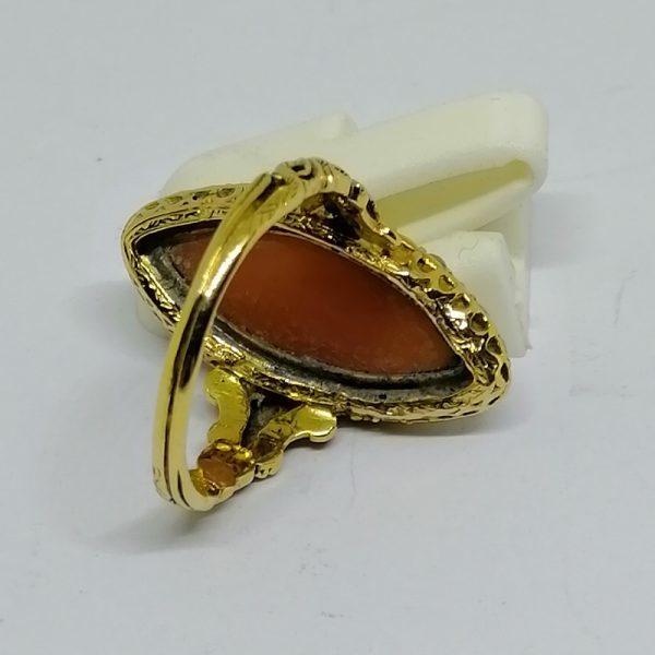 Bague or camée et demi-perles fines – Image 4