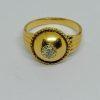 Bague or façon dôme et diamant – Image 2