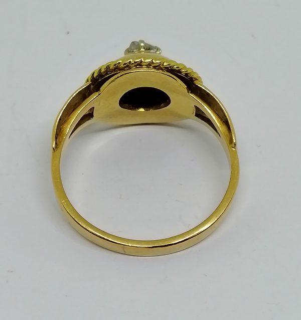 Bague or façon dôme et diamant – Image 4