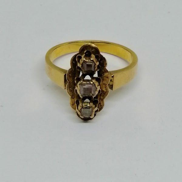 Bague or rose fin 19ième siècle – Image 2