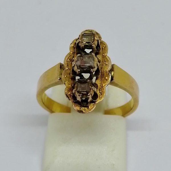 Bague or rose fin 19ième siècle