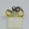 bague en or toi et moi avec diamants vers 1900