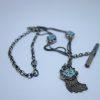 collier argent émaillé 1900