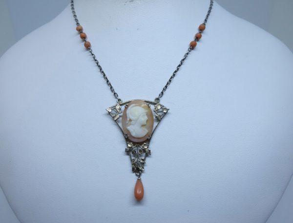 rare et magnifique collier en vermeil français art nouveau
