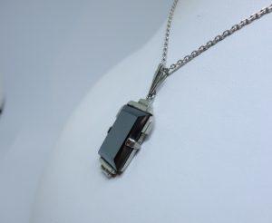 pendentif argent français art déco