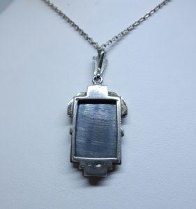 pendentif argent français art déco