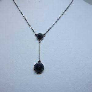 collier argent avec sodalite 1900