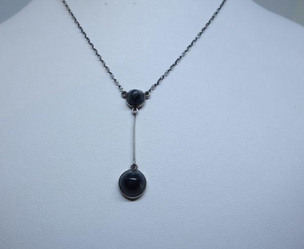 collier argent avec sodalite 1900