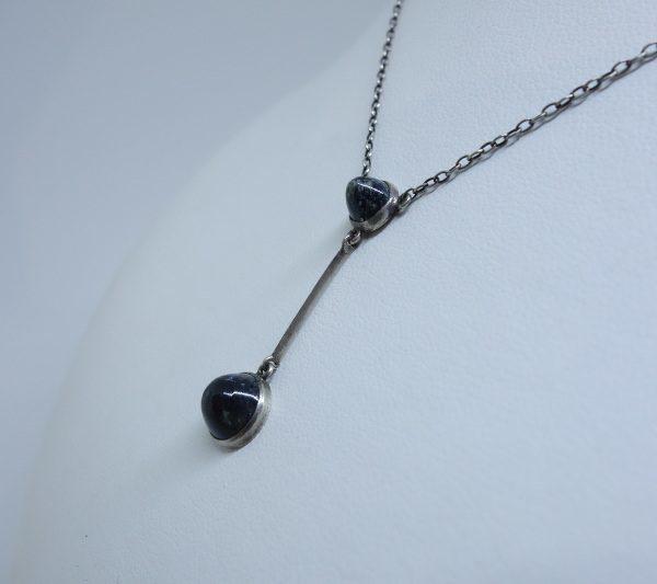 collier argent et sodalite époque 1900