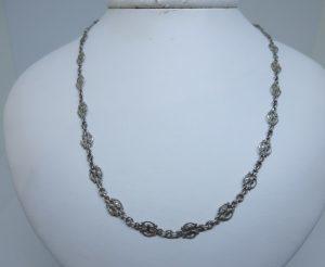 collier argent ancien maillon